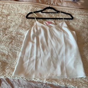 White Lilly Pulitzer silk Dusk tank top